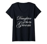 Womens Daughter Of The Groom Bridal Party Wedding Marriage V-Neck T-Shirt