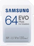 Secure Digital SDXC 64 GB Samsung EVO Plus, 130 MB/sek, Class 10, UHS-I V10, U1