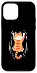 Coque pour iPhone 12 mini Chat tigré orange suspendu avec griffe griffe chaton mignon