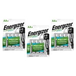 Energizer Lot de 3 Blisters de 4 Accus Piles rechargeables HR6 Extreme AA 2300mah