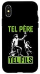 Coque pour iPhone X/XS Tel père tel fils accessoire tennisman tennis humour