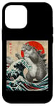 Coque pour iPhone 12 mini Catzilla Cat Art japonais Cadeau amusant pour homme, femme, enfant