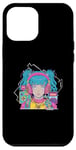 Coque pour iPhone 14 Plus Cyberpunk Girl Retro Vibes années 90 Fête à thème de la mode des années 90