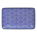 Tokyo Design-Nippon Blue Sushi Plate 13,5x21 cm, Dots