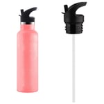 Straw Lid Compatible For Hydro Flask Standard Mouth Water Bottle 2 Straw Set