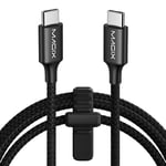 Magix USB C to USB C 60W Braided Charging Cable 1M Black, USB-C PD Power Delivery Fast Charge, 480MB/s Data Transfer Speed. For Macbook Pro/Air, iPad Pro 2021/Air 5, Galaxy S23/S22 Ultra, etc