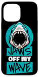 Coque pour iPhone 13 Pro Max Jaws Off My Wave Requin baleine Blanc