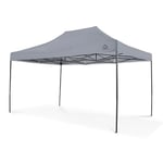 All Seasons Gazebos - Tonnelle pop-up 3x4.5m entièrement imperméable - Gris métallisé