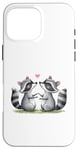 iPhone 16 Pro Max Valentines Day Racoons Love Animal Cute Mens Womens Kids Case