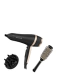 Remington D6940Gp Salon Smooth Hairdryer Giftset Svart