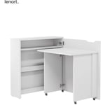 Lenart Work Concept Slim CW-02P bureau extensible avec étagères - côté droit - plateau 79 cm blanc brillant