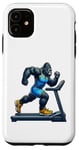 Coque pour iPhone 11 Gorilla Running sur tapis de course Fitness Gym Entraînement