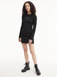 Calvin Klein Open Back Milano Mini Dress, Ck Black