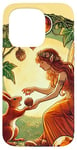 Coque pour iPhone 15 Pro Illustration fée avec son ami écureuil amoureux de la nature