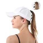 YAMEE Casquette de Baseball Femme Homme Casquette été Mixte Casquette de Sport Anti UV Casquette de Queue de Cheval pour Running Golf Cyclisme Randonnée(Tour de tête : 57-58 cm)