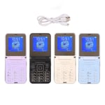 Flip 2G Phone 2.6in Senior Cellphone 2 Screen 1.3MP 4 SIM Cards Standby Big TDM