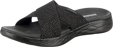 Skechers Women's On-the-go 600 - Glistening Slide Sandal,Black,9 UK