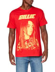 Billie Eilish Men's BILLIETS15MR02 T-Shirt, Red, Medium (38" - 40")