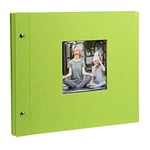 Goldbuch Album Photo Tendance, Bella Vista, 30 X 25 Cm, 40 Noires Pages avec Intercalaires En Verre, Extensibles, Vert, 26976