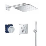 GROHE Grohtherm Cube Smartcontrol Mono Rainshower 310 Thermostat Shower Installation Set Cube, Chrome