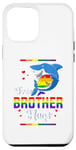 iPhone 14 Pro Max Free Brother Hugs LGBTQ Gay Pride Freedom Flag Brother Shark Case