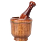 Mortar and Pestle Wooden Garlic Masher Hand Grinder Crusher Kitchen Gadgets Mixing Tool for Herbs, Spices & Seasonings
