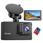 Dash Cam Front 1080P with Free 32G SD Card Dashcam for Cars, 3" IPS Screen, 176° Wide Angle Car Camera, Loop Recording dash camera with Night Vision, G-Sensor, WDR, Parking Monitor