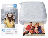 HP - Sprocket Luna Pocket Photo Printer + Luna Zink Paper 50 pcs 2x3" - Bundle