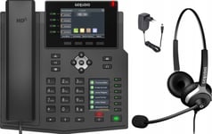 Gequdio Gx5+ Ip-Telefon Med Strömförsörjning Och Headset