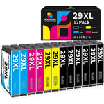 12-Pack 29XL Ink Cartridge Multipack Compatible for Epson 29XL 29 XL Ink Cartridge for Expression Home XP-342 XP-335 XP-235 XP-442 XP-352 XP-247 XP-255 XP-332 XP-345 XP-432 XP-435 Printer