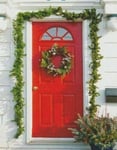 Pack of 12 mini red door wreath Christmas cards charity samaritans