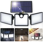 Lampe solaire extérieure, lampe de sécurité solaire, ajustable à 360 degrés, lampe murale étanche Ip65.