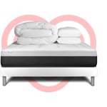 Ensemble matelas sommier vital form 140 x 200 cm 2 oreillers et couette - Couleur : Blanc