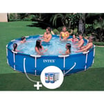 Piscine tubulaire INTEX Metal Frame ronde 3,66m - Filtre à cartouche - Kit complet avec liner et armatures