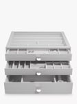 Stackers Supersize Glass Lid 3 Drawer Jewellery Box