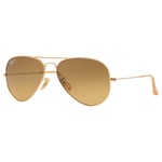 Ray-Ban RB3025 Polarised Original Aviator Sunglasses, Gold/Brown Gradient