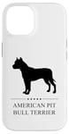 Coque pour iPhone 14 Silhouette noire American Pit Bull Terrier