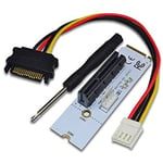 Tlily - ngff M.2 Vers pci-e 4X Carte Riser M2 Clé m PCIe X4 Adaptateur avec Indicateur de Tension led pour L'Exploitation MinièRe eth