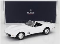 NOREV 189038 Chevrolet - Corvette Convertible 1969 - Blanc - 1/18