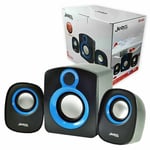 2.1 USB POWERED PORTABLE SPEAKERS FOR PC DESKTOP LAPTOP TABLET PHONE 3.5MM WIRED