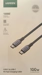 NEW 1 Meter Ugreen USB-C to USB-C PD Fast Charging Data Cable 100W