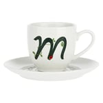 La Porcelaine Blanche - Tasse à Café avec Soucoupe Lettre 'M' dans Gift Box - Solotua - Mobilier Maison, Thé, Café et Petit-déjeuner - Porcelaine - 90 cc