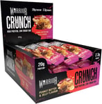 Warrior Crunch High Protein Bars Low Carb Sugar x 12 Per Box Peanut Butter Jell