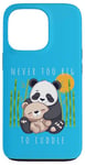 Coque pour iPhone 13 Pro Panda Lover Ours en peluche adorable pour enfants Maman Animal Baby Shower