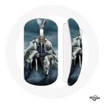 Souris Sans Fil Vikings Série Saison 6 Ragnar Lothbrok logo V Epée Gris Fond Brouillard