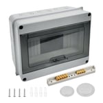 Coffret Electrique Etanche Exterieur IP65, 8 Modules, ABS de Surface en Plastique, Boite de Boitier Etanche Electrique Exterieur,