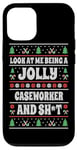 Coque pour iPhone 12/12 Pro Funny Caseworker Ugly Christmas Design Christmas Social Worker