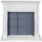 Adam Florence Stove Fireplace in Pure White & Grey, 48 Inch