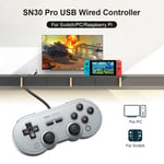 Manette De Jeu Filaire À Vibrations 8bitdo Sn30 Pro, Contrôleur Usb Pour Commutateur, Joystick De Jeu À Vibration Vapeur