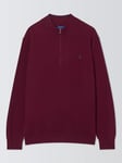 Ralph Lauren Half Zip Jumper, Damson Red